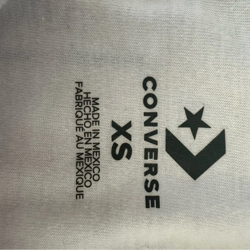 Converse White Short-Sleeve Tee with Colorful Bus Graphic size XS